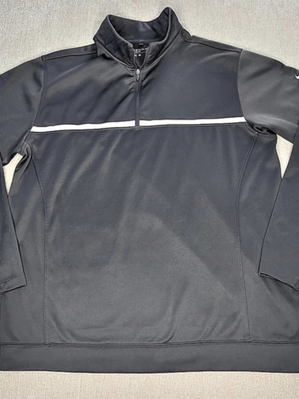 Nike Golf Therma-FIT Men's Large Gray 1/4 Zip Pullover Standard Fit Swoosh